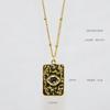 Collana a Pendente in Acciaio Inossidabile e Oro 18K con Charms a Cuore, Stella e Croce con Diamanti