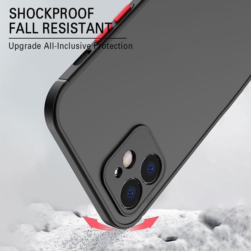 Luxury Silicone Shockproof Matte Phone Case For iPhone 11 12 Pro Max Mini X XS XR 7 8 Plus SE 2020 Ultra Thin Transparent Cover
