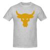 Brahma Bull The Rock Project Gym Smooth Tshirt Niche Personality Solid Colors Short Sleeve