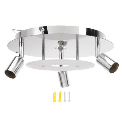 GU10 Household Ceiling Lamp 3 Heads Round Ceiling Lamp Modern Ceiling Light for Bedroom Living Room
