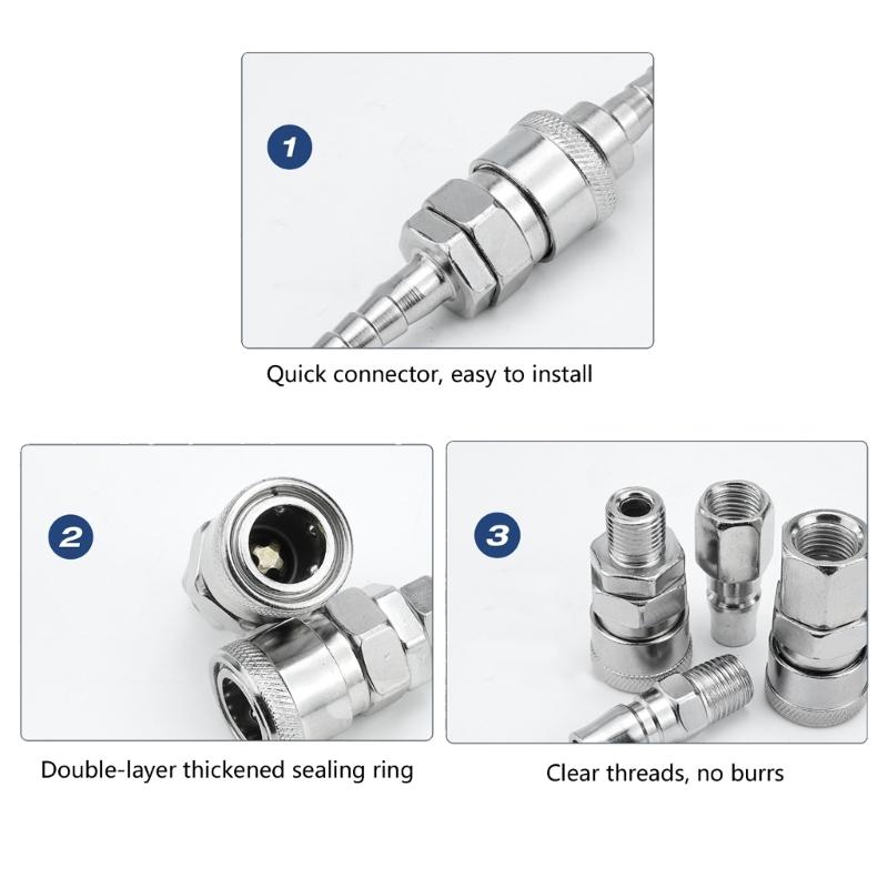 High Performances C Type Quick Connector For Air Tool Crafted From Wear Resistant Iron Ideal For Various Applications