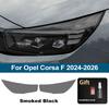 For Opel Corsa F 2019-2026 Smoke Black High-Gloss TPU Headlight PPF Film Pre-Cut Anti-Scratch Protective Vinyl Wrap Cover Kit