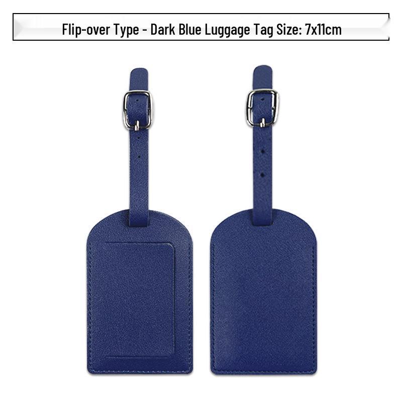 Customizable PU Leather Luggage Tag with Anti-Lost Feature and Airplane Design