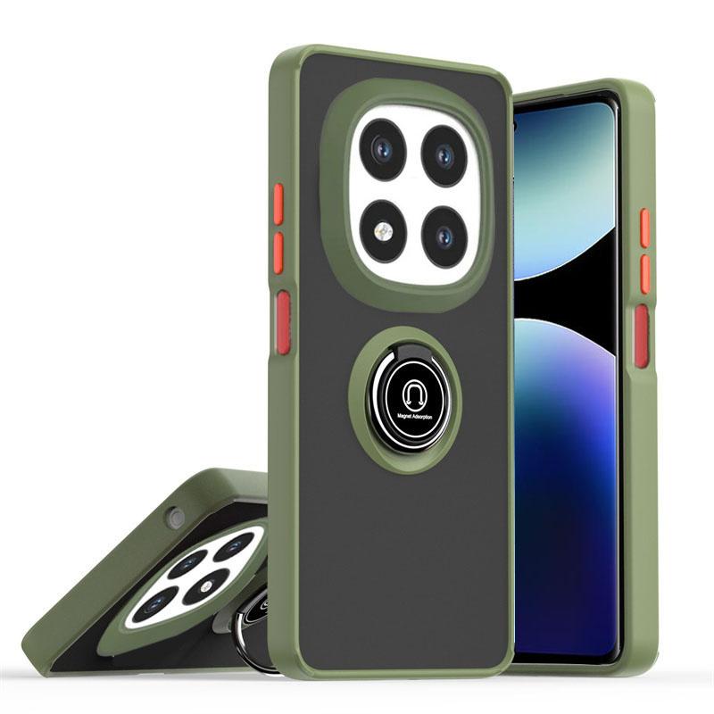 Armor Matte Magnetic Case For Xiaomi Redmi Note 14 13 8 Pro Plus 12 Turbo 10 8T 5G Ring Holder Phone Cases Redmi 14C 13C Cover