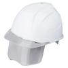 TOYO Shield Built-in Helmet, White, Clear Peak, No. 397F-C-C