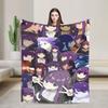 Frieren Anime Flannel Blanket  Funny Throw Blankets for Home Hotel Sofa  xcm Rug Piece