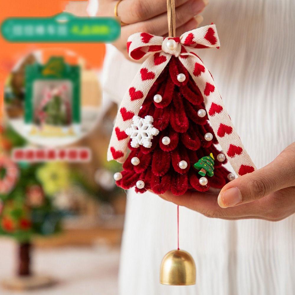 Plush Christmas Tree Pendat Material Package Craft Christmas Tree Stems Material  Birthday Gift