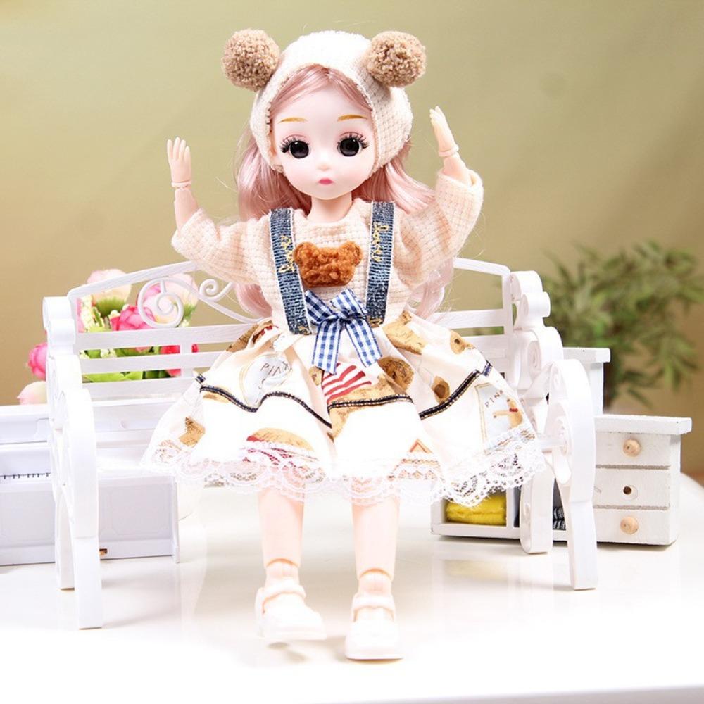Kle opp 30 cm Bjd-dukke med klær 30 cm artikulerte leker DIY hengslet dukke Barn