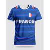 3D-gedrucktes französisches Flaggen-T-Shirt für Herren Sporttrikots Muster Kurzarm-T-Shirts Streetwear-Oberteile Rundhals-T-Shirts