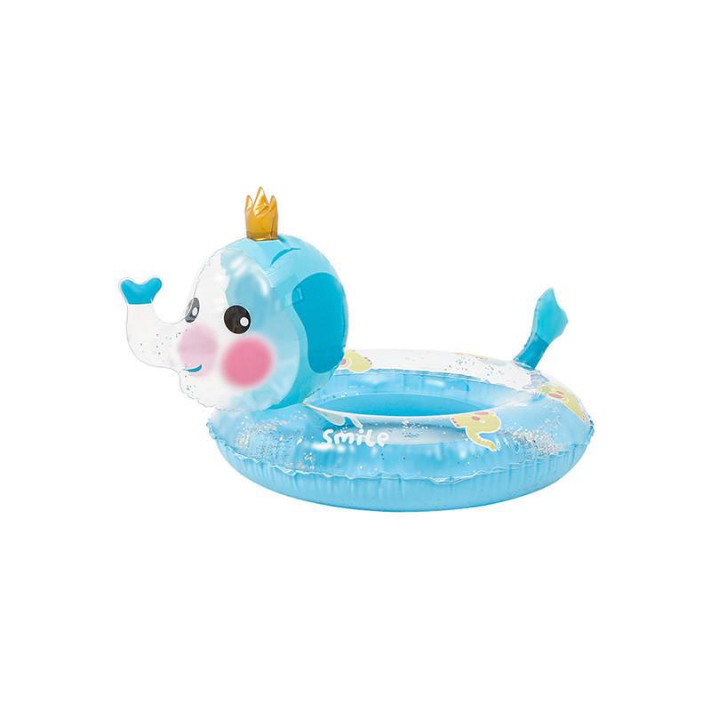 

Cartoon Elephant Inflatable Swimming Ring For Children Thickened Pvc Swim Ring With Sponge Bottom