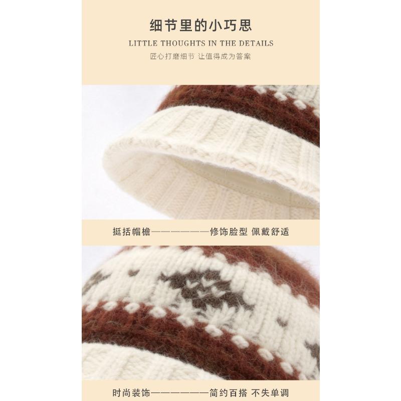 Women S Thick Warm Knit Bucket Hat For Autumn Winter Outdoor Cold Protection