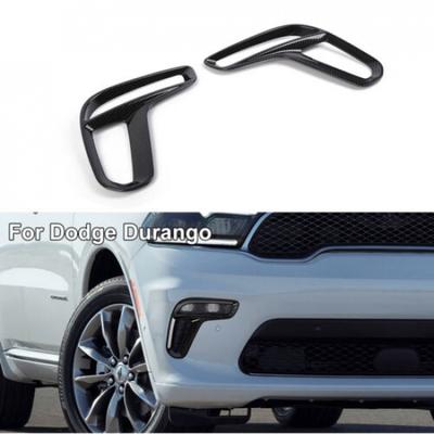 Carbon Fiber Front Fog Light Cover Fog Lamp Trim Frame For Dodge Durango +