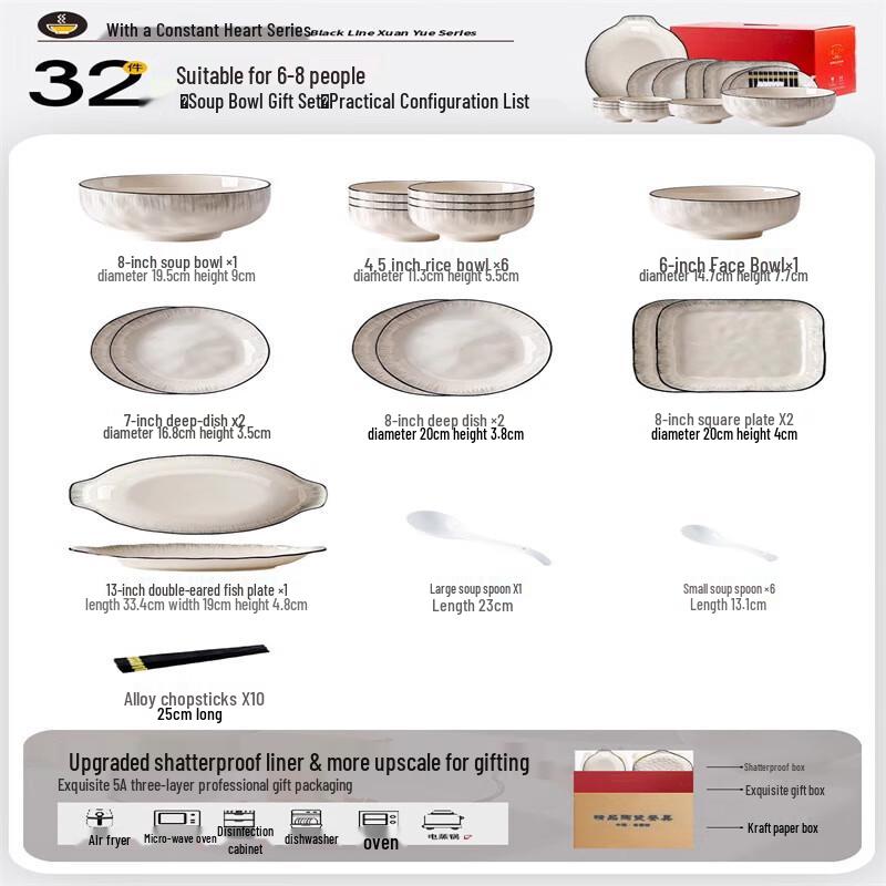 

Lin Pan Simple Lines Ceramic Dinnerware Set
