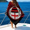 1pc Football26 Beach Towel with Custom Name, Beach/Swimming/Bath/Picnic/Camping Towel, Suitable for Seaside Beaches