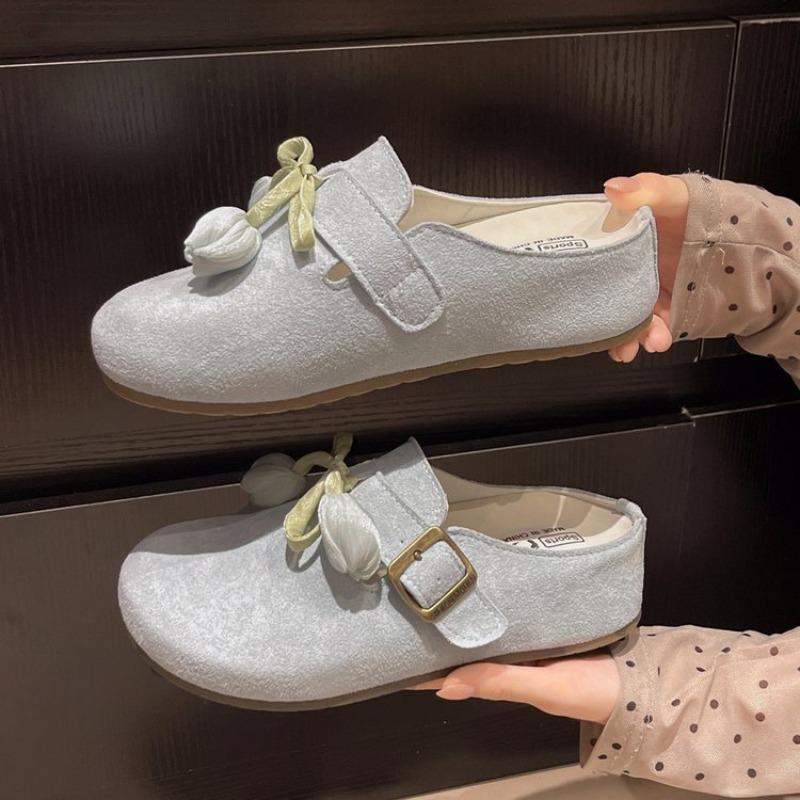 Fashion Temperament Blue Slippers Baotou Summer Footwear New Tulip Gentle with Skirt Platform Inside Heightening Women's Slippers