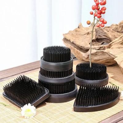 Japanese Ikebana Kenzan Floral Brass Needle Long Rround Fixed Base Holder Flower Arrangements Floral Pin Prong Tools