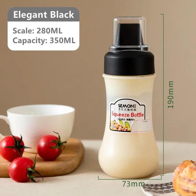 Ketchup Bottle Squeeze Condiment Bottles Sauce Squeeze Bottle With Clear Cover Kitchen Ketchup Mustard Sauce Olive Oil Bottles