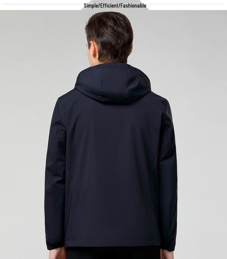 2025 Men's Fashion Hooded Jacket: Stylish and Casual Outerwear for Middle-Aged and Young Adults