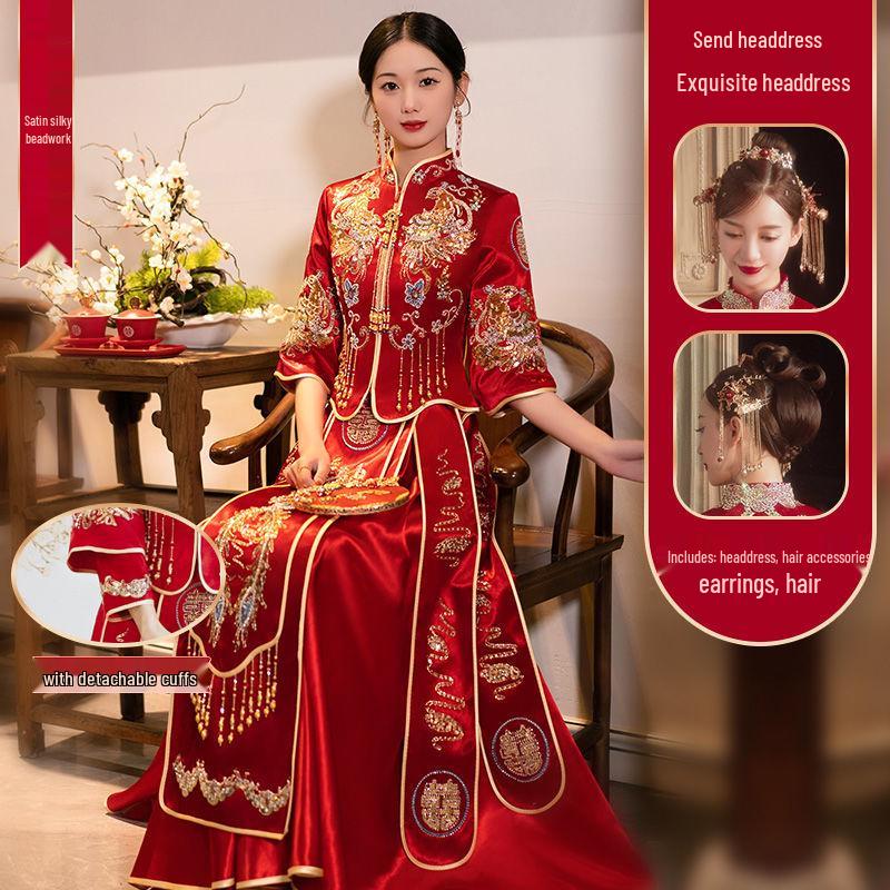 Huachuxi Herbst/Winter 2025 Xiuhe Brautkleid: Kleines Hochzeits- und Toast-Outfit