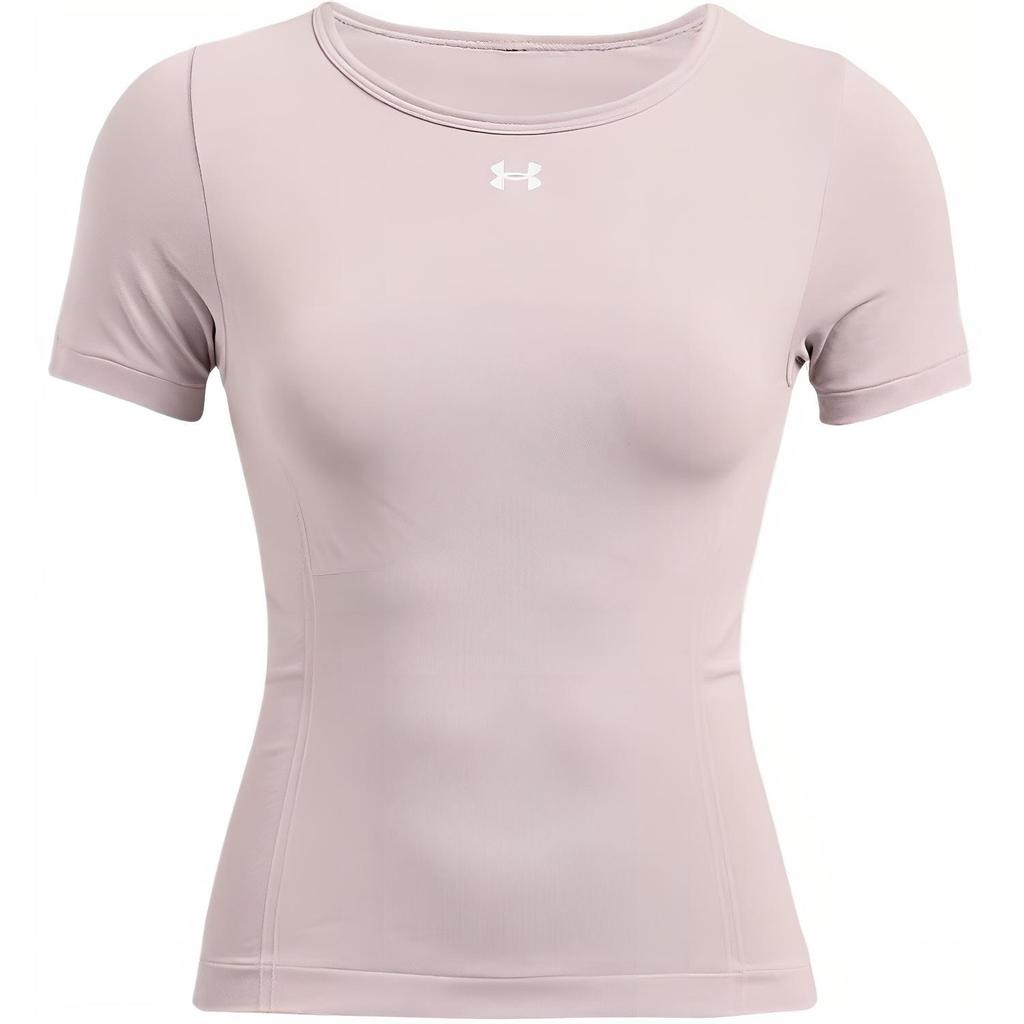 Under Armour Train Seamless Round Neck Fashion Versatile Quick Dry Short Sleeve Regular T-Shirt Women Tops Gray 1379149-015