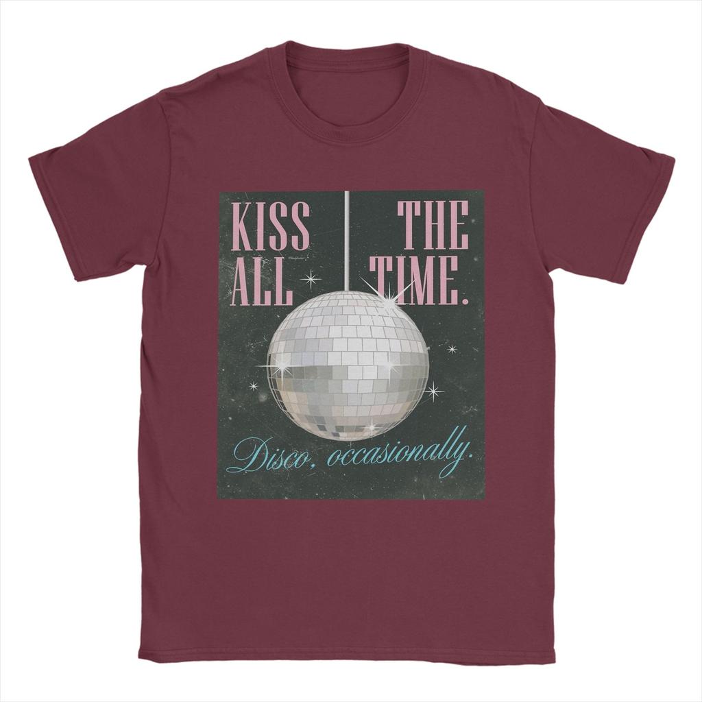 Men Harry Styles Kiss All The Time Disco Occasionally T Shirts Cotton Tops Fashion Short Sleeve Round Collar Tees Summer TShirt