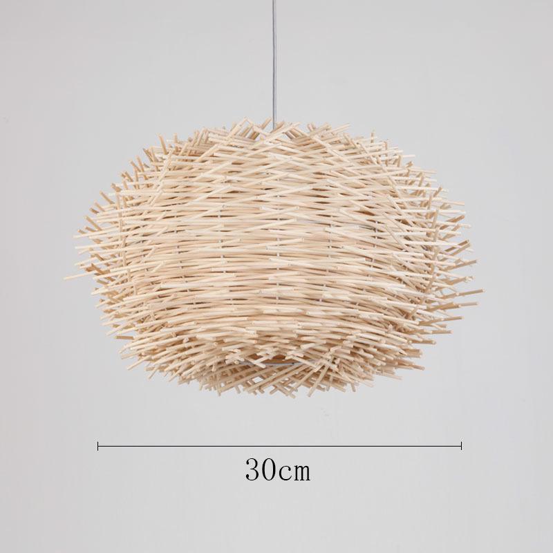 Bamboo Zen Pendant Light: Artistic Bamboo Weave Lantern for Tea Rooms and Tables