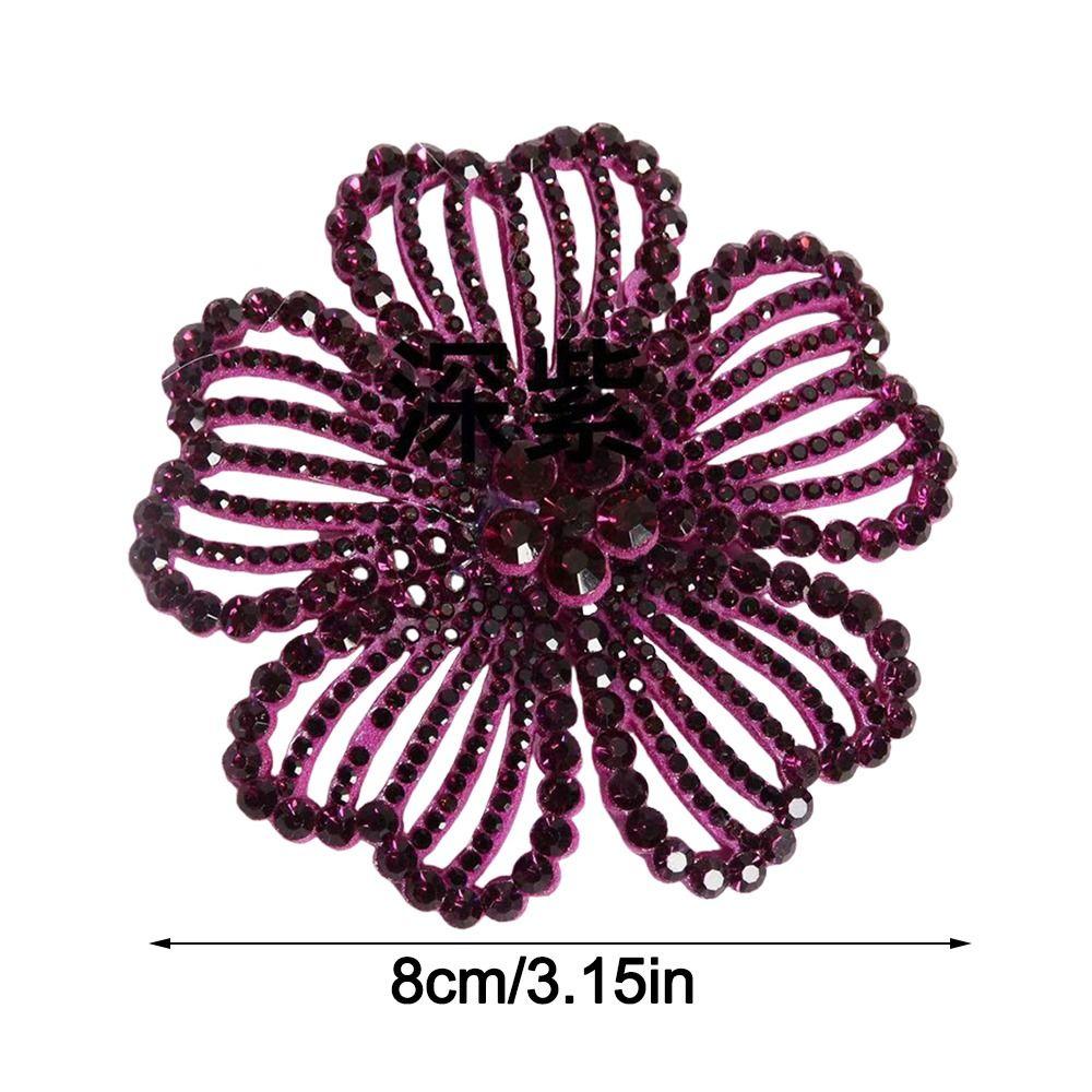 Fashion 8cm Rhinestone Brooch DIY Exquisite Flower Brooch Flower Clothing Patch Clothing Accessories