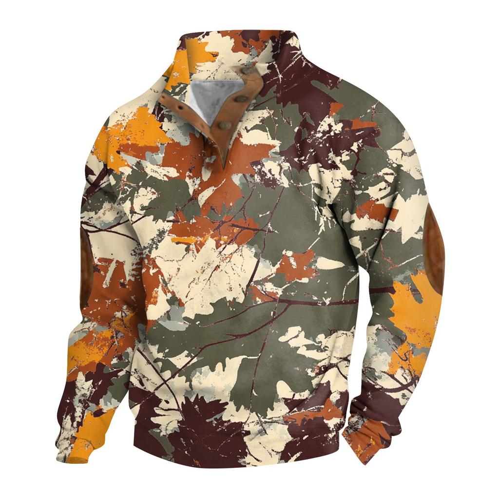 Frühlings- und Herren-Sweatshirt mit Stehkragen ist ein lässiges Outdoor-Pullover-Oberteil