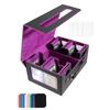 Trading Card Storage Box Magnetic Closure 4-Row Deck Case Large Capacity Card Deck Box for PTCG TCG Sports Cards