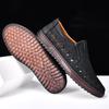 Leisure Leather Shoes Men Casual Outdoor Sneakers Lightweight Business Breathable Leather Shoes Anti Slippery Flats Shoes