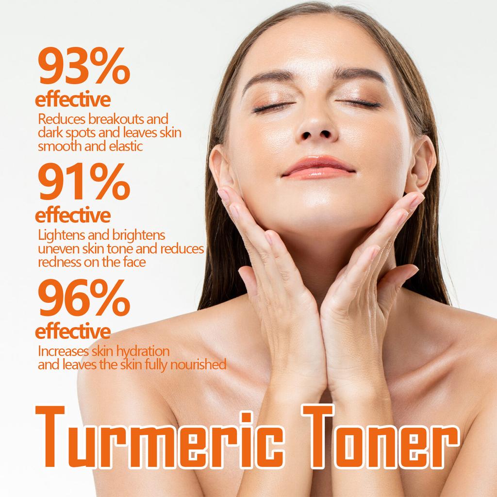 Turmeric Brightening Toner, Moisturizing Hydrating Toner, Collagen and Mint Leaf Extract, Facial Skincare 100ml