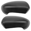 Door Rear View Mirror Cover Left Right Side ABS Black Door Wing Mirror Cover Cap Replacement for Nis