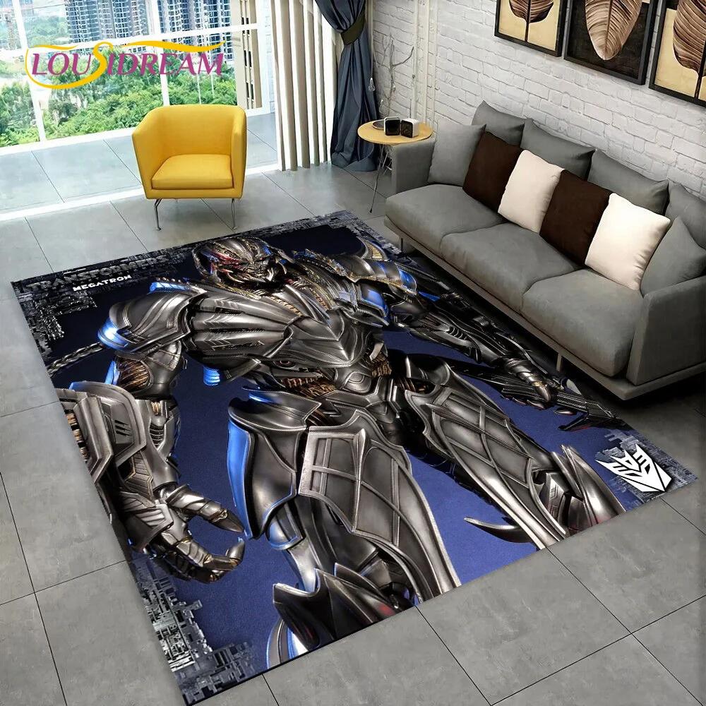 3D Transformers Cartoon Autobots Carpet Rug for Home Living Room Bedroom Sofa Doormat Decor,Kid Area Rug Non-slip Floor Mat Gift