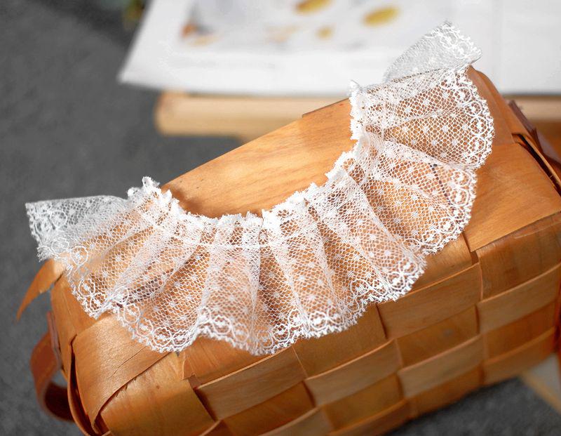 Сетчатая ткань с кружевной отделкой для DIY: Рукава, Воротники, Юбки, Одежда для кукол, Декор, Одежда