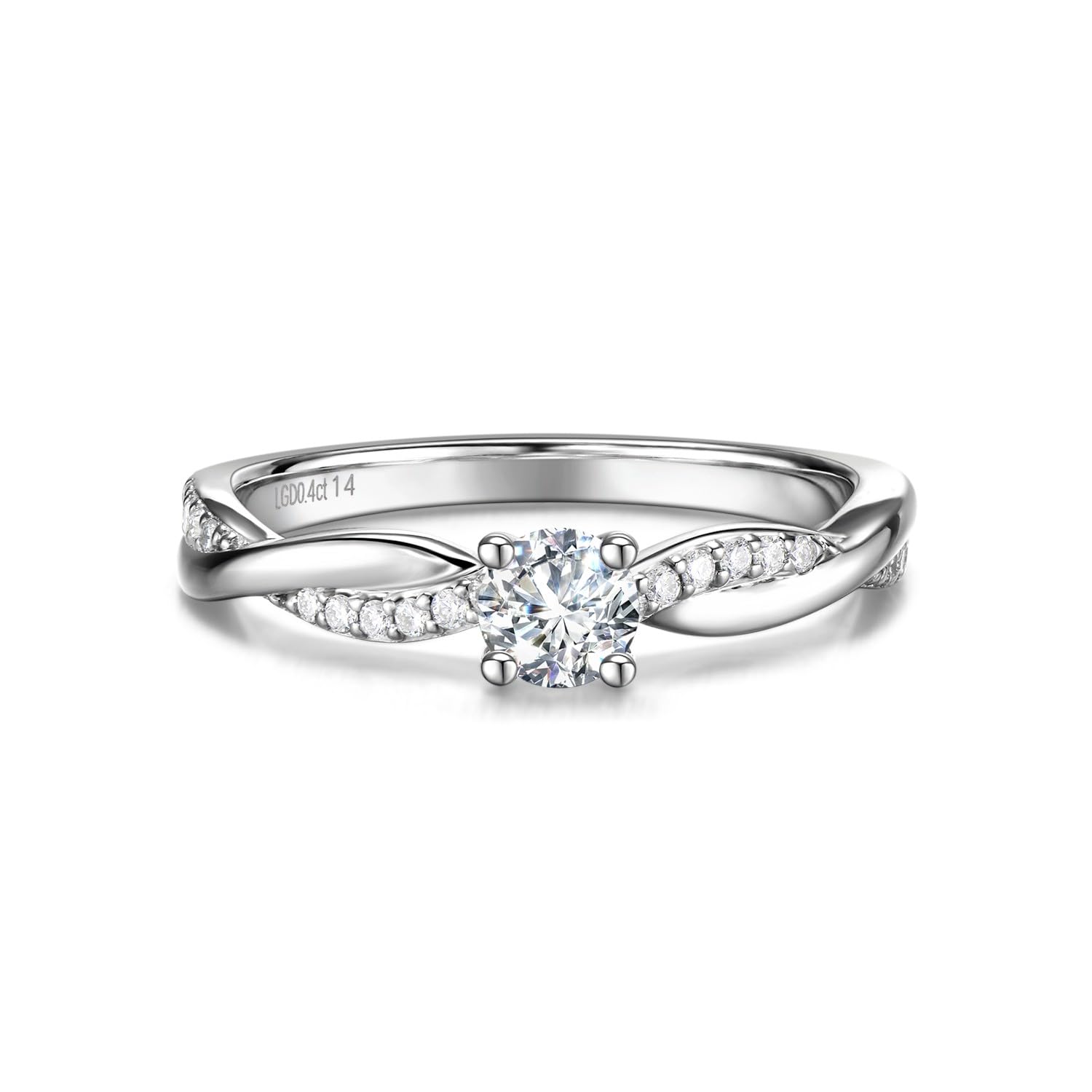 

AGVANA Proposal Size Diamond Ring 21 Gentle Perfect for Everyday Gift Wrapping Included Women s Ring, 13, Lab-Grown [0.4ct / Stones], S-Shaped,