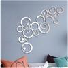 Acryl 3D Spiegel Kreis Ring DIY Dekorative Wandsticker Set