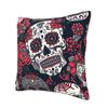 Sugar Skull Pattern Red Square Pillowcase Pillow Cover Cushion Zip Decorative Comfort Throw Pillow for Home Car