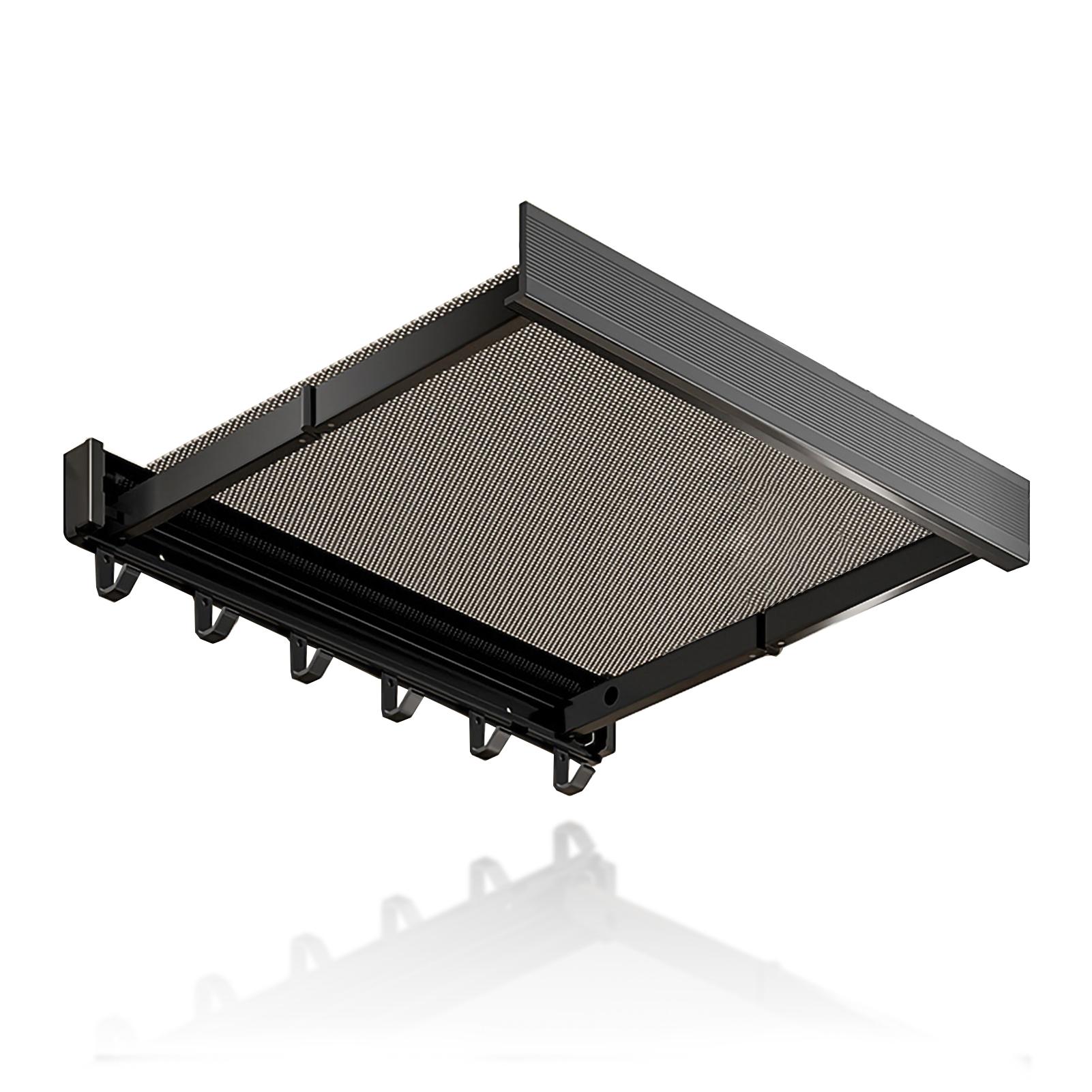 

Держатели для хранения полотенец в ванной комнате с крючками, полка для одежды без проколов, складная выдвижная стойка для хранения, органайзер чёрный