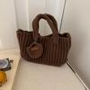 Sac à main bandoulière rétro coréen tissé à la main en coton pour femme