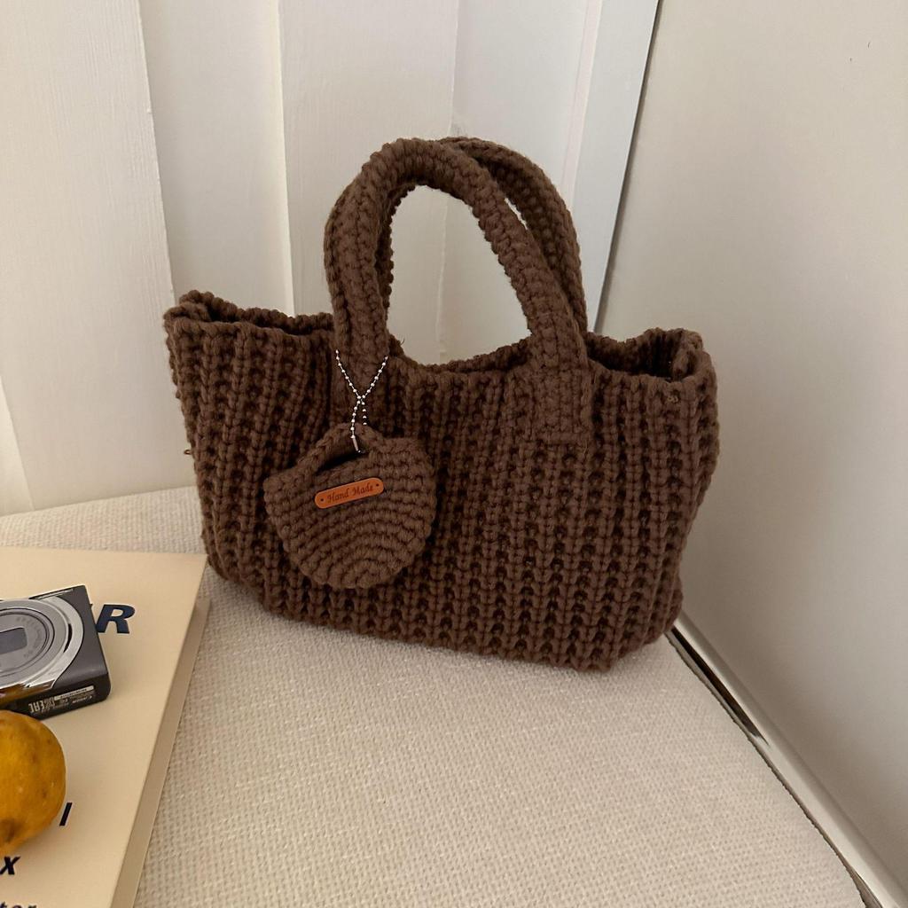 Sac à main bandoulière rétro coréen tissé à la main en coton pour femme