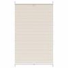 Pleated Blind Roller Shade Jalousie Clamp On 90x125 Cm Cream