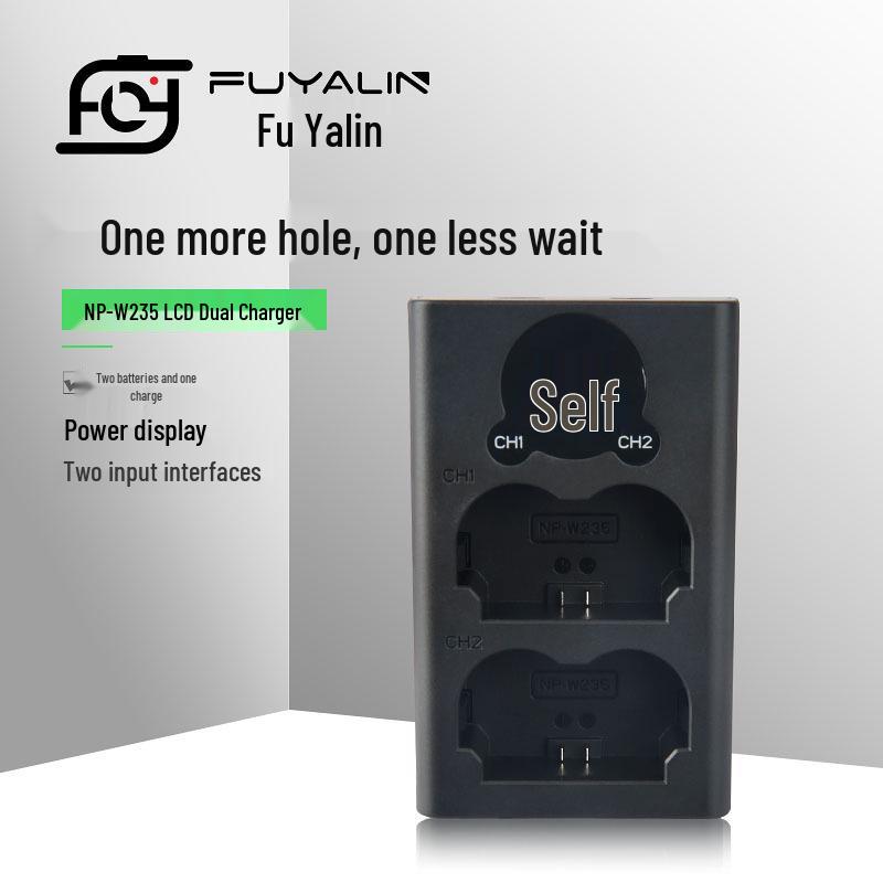 FUYALIN Dual Charger for NP-W235 Battery, Compatible with Fujifilm X-T4 NP-W235