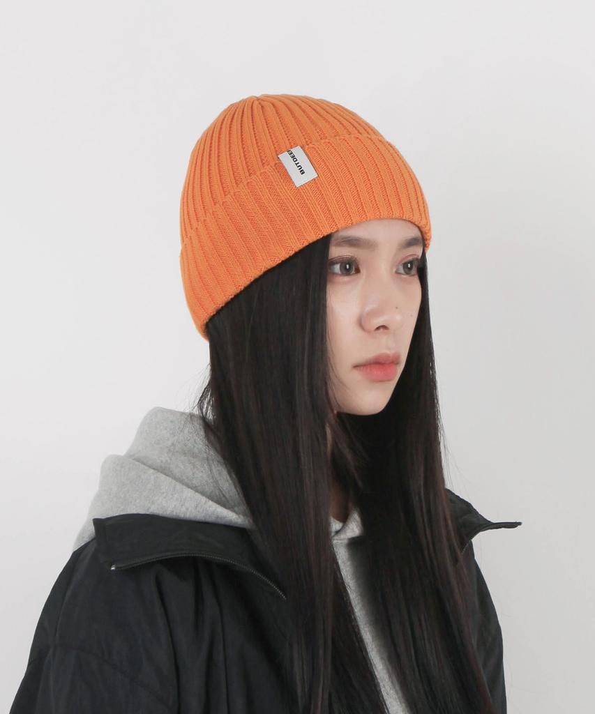 Diposwi 22 Cotton Symbol Basic Beanie - Orange