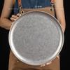 Vintage Korean Style Round Stainless Steel Plates Multi-Purpose Serving Trays Bone Dishes for Dessert Cake Coffee Tableware