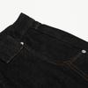 Stitching Thimble Denim Trousers Men's Retro Street Wear Loose Straight Wide-leg Pocket Jeans Men's Trousers Bloomers