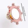 Colorful Ball Parrot Mirror Toy Wear-Resisting Bite Resistant Parrot Spinning Wheels with Bell Spinning Puzzle Bird Cage Toys