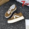 Men Platform Casual Leather Shoes with 7CM Hidden Elevator Height Increase Comfortable Loafers Fashion Thick Sole Casual Sneaker