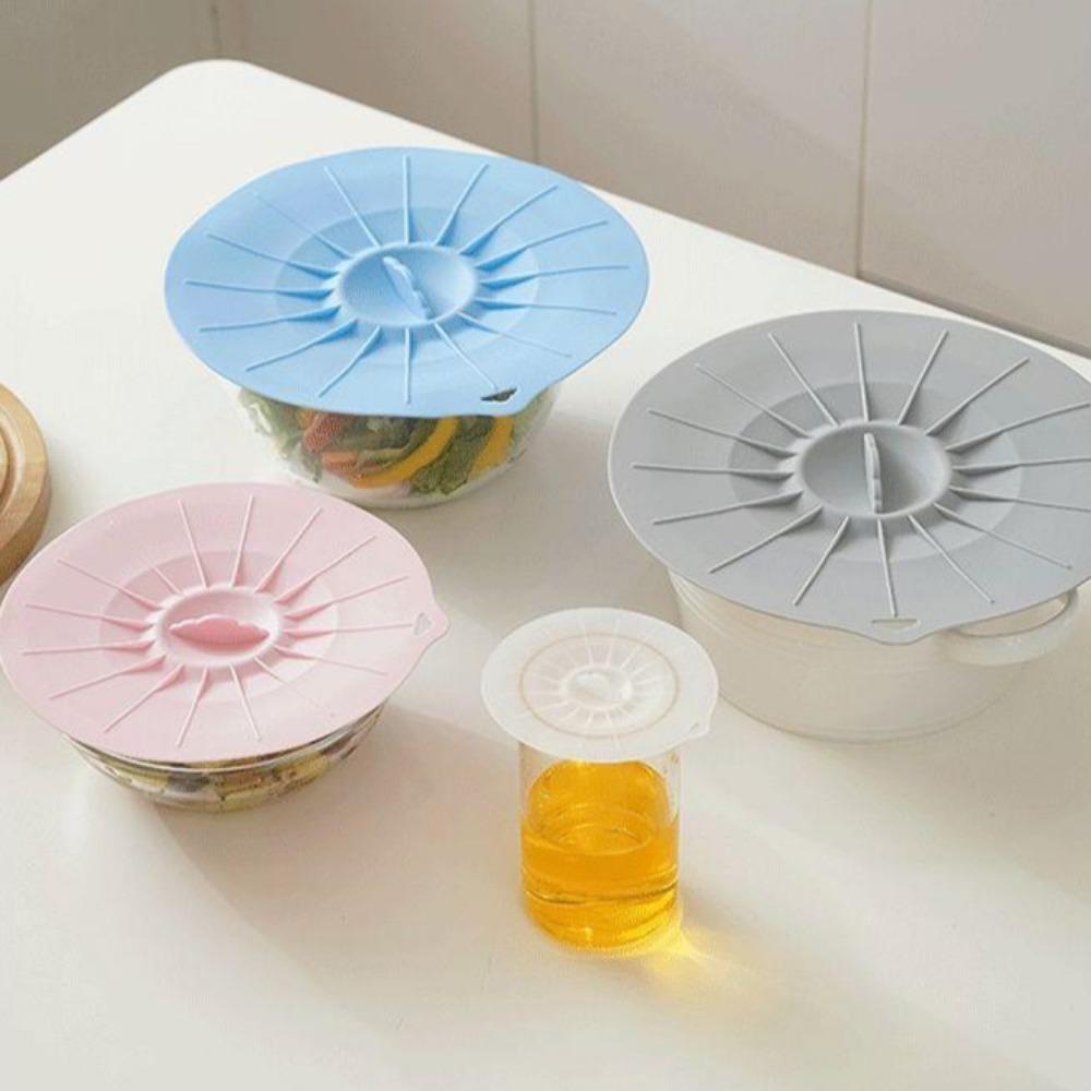 5-Piece Set Multi-Size Silicone Lids - Heat-Resistant, Microwave & Stovetop Safe Covers - Versatile Seal for Kitchenware