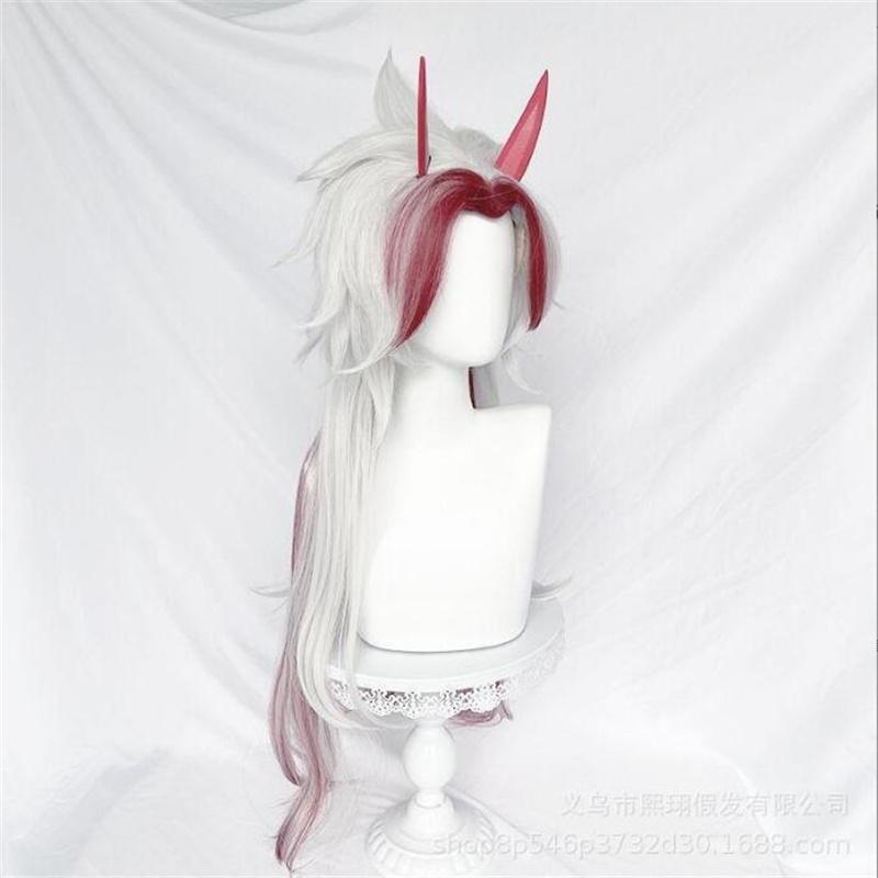 

Высокое качество игры Genshin Impact Arataki Itto парик для косплея термостойкие синтетические волосы аниме парики + красный рог реквизит аксессуары One Size