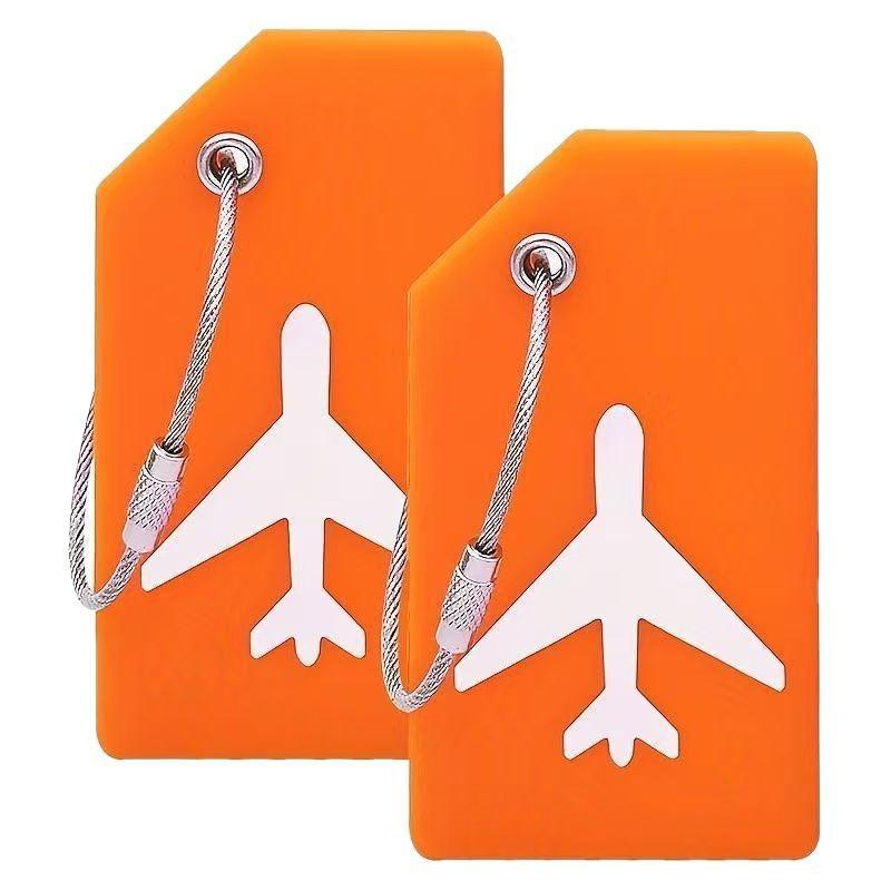 1Pc Soft Silicone Luggage Tag 7 Optional Colors Boarding Pass Baggage Name Label For Women Men Travel Use